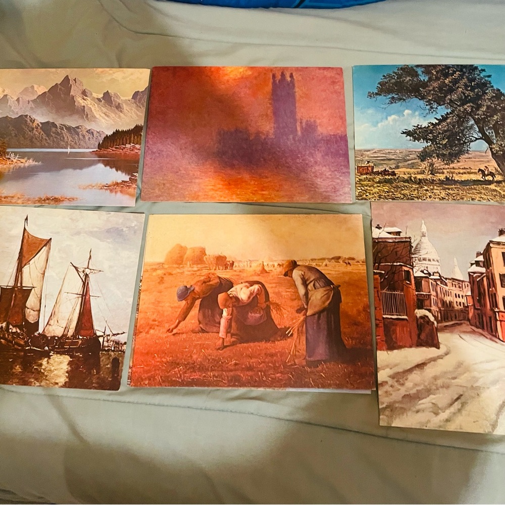 Serene Landscape Art Set with Warm Tones